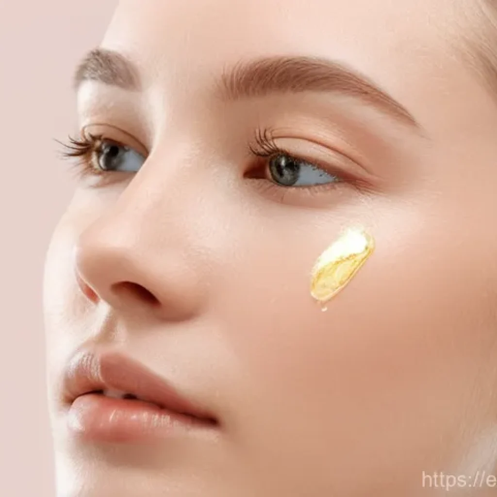 더마 E 비타민 E 크림 스펙 분석 - **Prompt: Radiant Hydration and Softness**
    A close-up, soft-focus portrait of a person (gender-n...