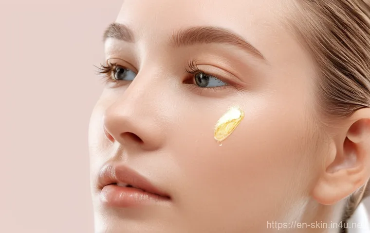 더마 E 비타민 E 크림 스펙 분석 - **Prompt: Radiant Hydration and Softness**
    A close-up, soft-focus portrait of a person (gender-n...