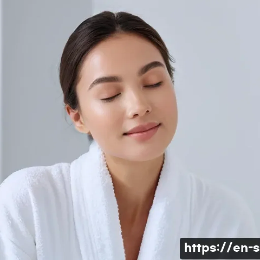 헤라 아쿠아볼릭 라인업 리뷰 - **"Hydration Heaven: First Touch Serenity"**
A serene young woman, mid-20s, with a perfectly cle...