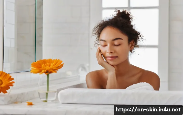 천연 성분 클렌저 추천 - **Image Prompt: Morning Radiance with Oat Milk & Calendula Cleanser**
    "A serene and brightly lit...